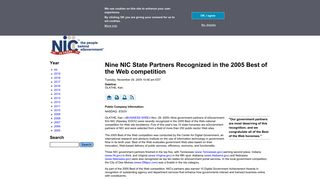 Nine NIC State Partners Recognized in the 2005 Best of the Web ...