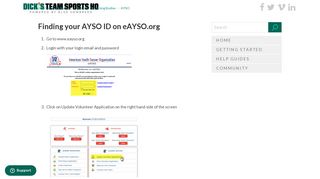 Finding your AYSO ID on eAYSO.org – Blue Sombrero Support