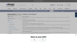 ShopRunner 2-Day Shipping - eBags.com