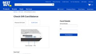 Gift Card Balance – Best Buy