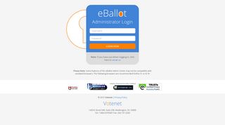 Votenet - eBallot Administrator Log In