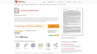 E Bankoh - Fill Online, Printable, Fillable, Blank | PDFfiller
