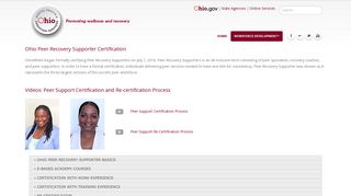 Peer Supporter Certification - Workforce Development - Ohio.gov
