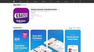 Ebates Canada: Cash Back Deals on the App Store - iTunes - Apple