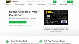 Ebates Cash Back Visa Credit Card | Ebates