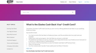 What is the Ebates Credit Card? | Ebates