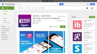 Ebates - Cash Back Savings on all your Shopping - Apps on Google ...