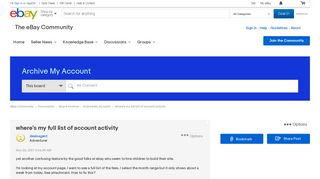 where's my full list of account activity - The eBay Community
