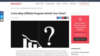 Is the eBay Affiliate Program Worth Your Time? | SaleHoo