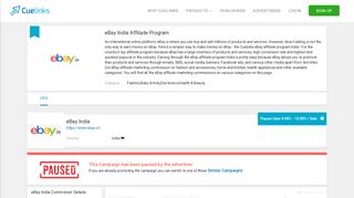 eBay India Affiliate Program - Cuelinks