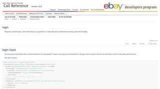 login - Call Reference - Open eBay Identity Provider API