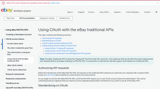 Using OAuth with the eBay traditional APIs - eBay Developers Program