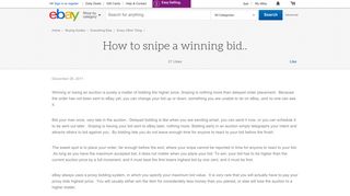 How-to-snipe-a-winning-bid - eBay