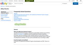 eBay Bucks Frequently Asked Questions