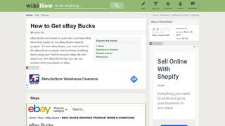 How to Get eBay Bucks: 8 Steps (with Pictures) - wikiHow