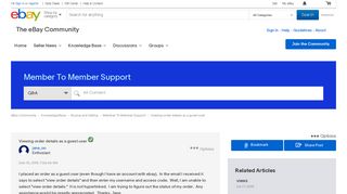 Solved: Viewing order details as a guest user - The eBay Community
