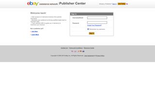 eBay Commerce Network Publisher Center