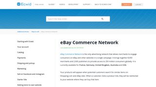 eBay Commerce Network – Ecwid Help Center - Ecwid Support