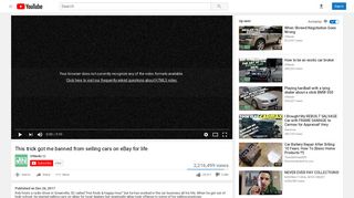 This trick got me banned from selling cars on eBay for life - YouTube