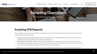 Scripting Downloads — eBay Partner Network