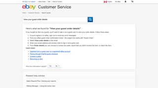 View your guest order details - eBay - Page Not Found