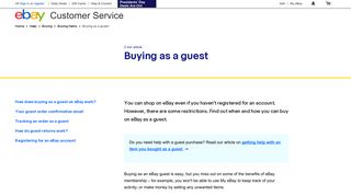 Buying as a guest | eBay