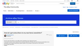 How do I get subscribers to my new items newslette... - The eBay ...