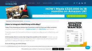 How to integrate MailChimp with eBay? - Andrew Minalto