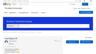 Solved: Can't Sign in - The eBay Community