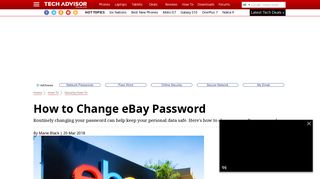 How to Change eBay Password - Tech Advisor