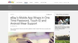 eBay's Mobile App Wraps in One Time Password, Touch ID and ...