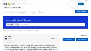 pay later - The eBay Community