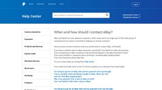 When and how should I contact eBay? - PayPal