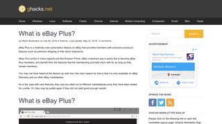 What is eBay Plus? - gHacks Tech News