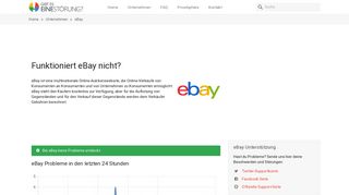 eBay funktioniert nicht? Aktueller Status und Probleme - Gibt es eine ...