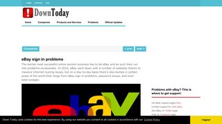 eBay sign in problems | Down Today