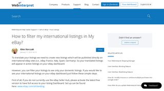How to filter my international listings in My eBay? – WebInterpret Help ...