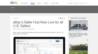 eBay's Seller Hub Now Live for all U.S. Sellers - eBay Inc.