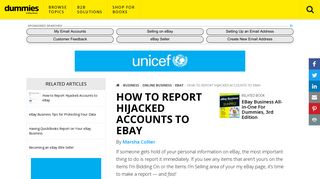How to Report Hijacked Accounts to eBay - dummies
