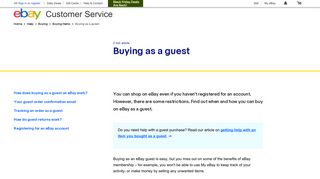 Buying as a guest | eBay