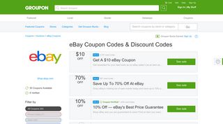 $10 off eBay Coupons, Promo Codes & Discounts 2019 - Groupon