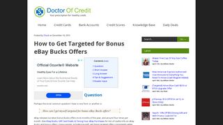 How to Get Targeted for Bonus eBay Bucks Offers - Doctor Of Credit
