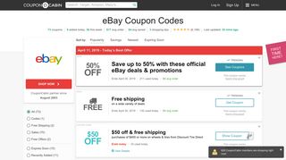50% off eBay Coupons & Coupon Codes - February 2019