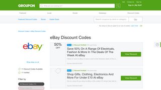 eBay Discount Code & Voucher Codes - February 2019 | Groupon