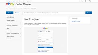 How to register a seller account on eBay UK | UK eBay Seller Centre