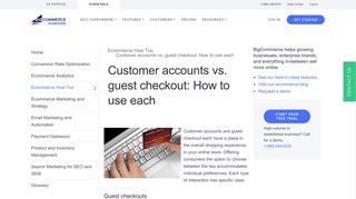 Customer accounts vs. guest checkout: How to use each | BigCommerce