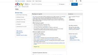 Buying as a guest - eBay