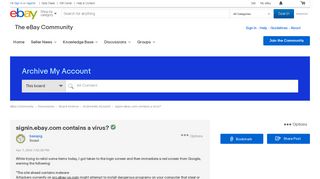 Solved: signin.ebay.com contains a virus? - The eBay Community