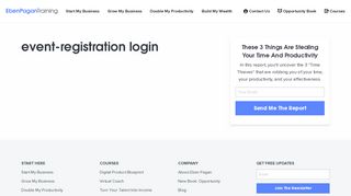 event-registration login - Eben Pagan Training