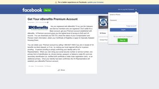 Get Your eBenefits Premium Account | Facebook